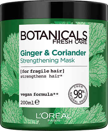 botanicals ginger and coriander fragile hair vegan hair mask